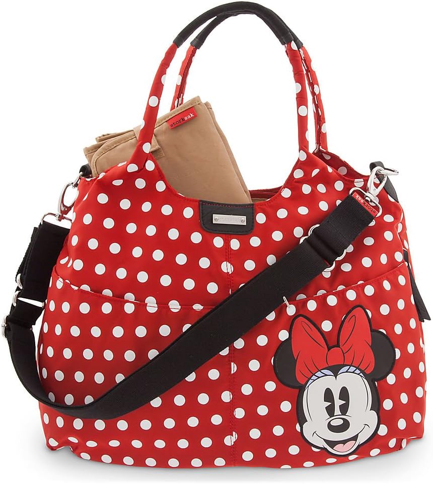 Disney Store Minnie Mouse Diaper Bag by Storksak Red Polka Dot