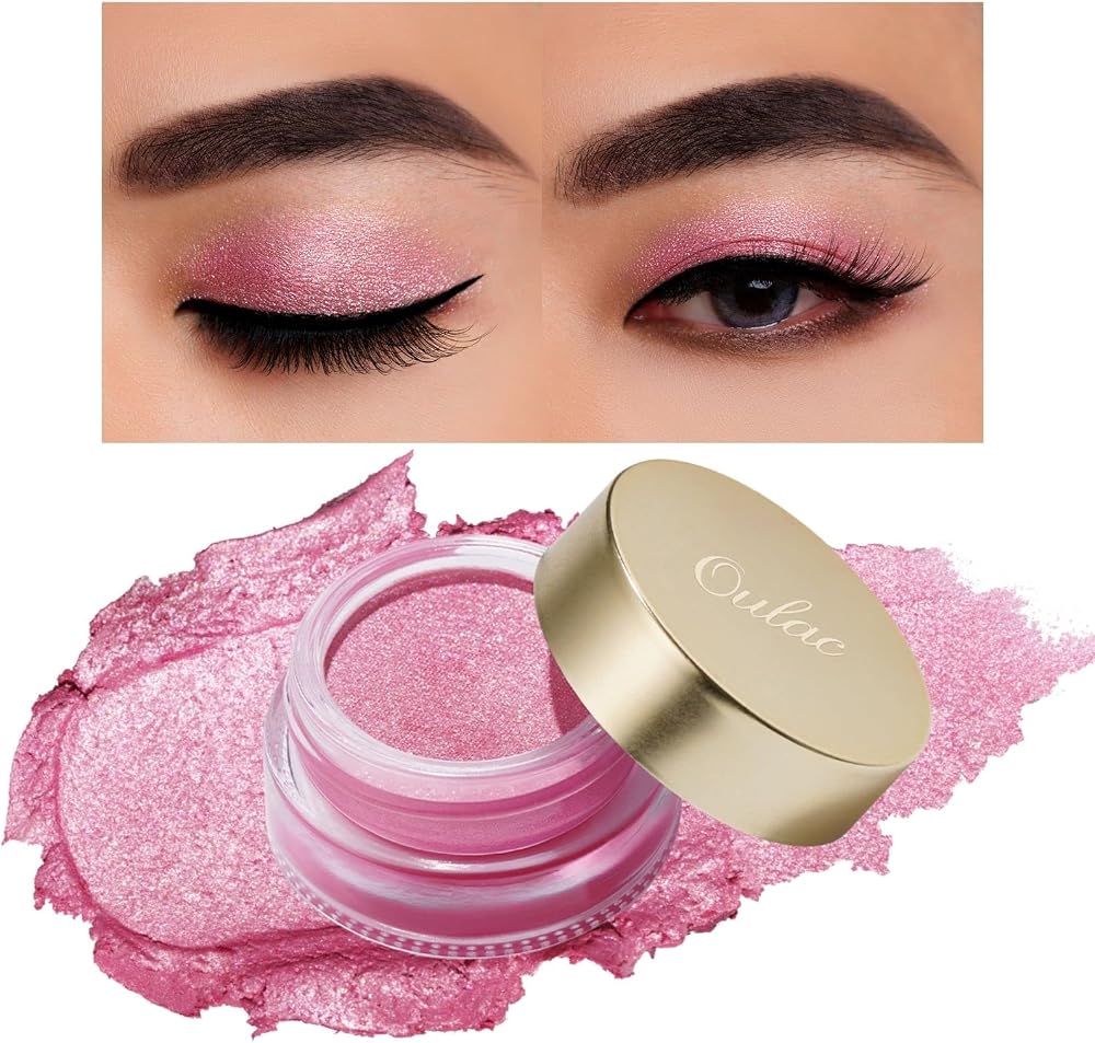OULAC Cream Eyeshadow Glitter Pink 06g Waterproof 12 Hour Vegan Sweet Pea