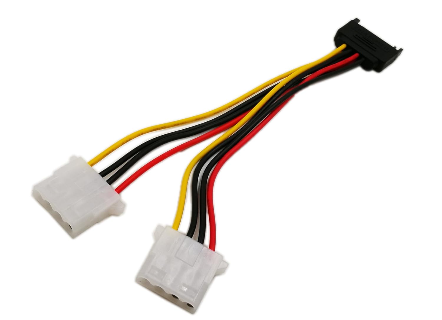 zdyCGTime 6" SATA 15-Pin Male to Dual 4-Pin Molex LP4 Female IDE Hard Drive Power Y Adapter Converter Cable Male to Female for 12V/IDE HDD DVD - Image 4