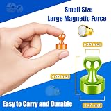 FINDMAG 8 Pack Colorful Fridge Magnets with Magnetic Hooks Small Whiteboard view 2