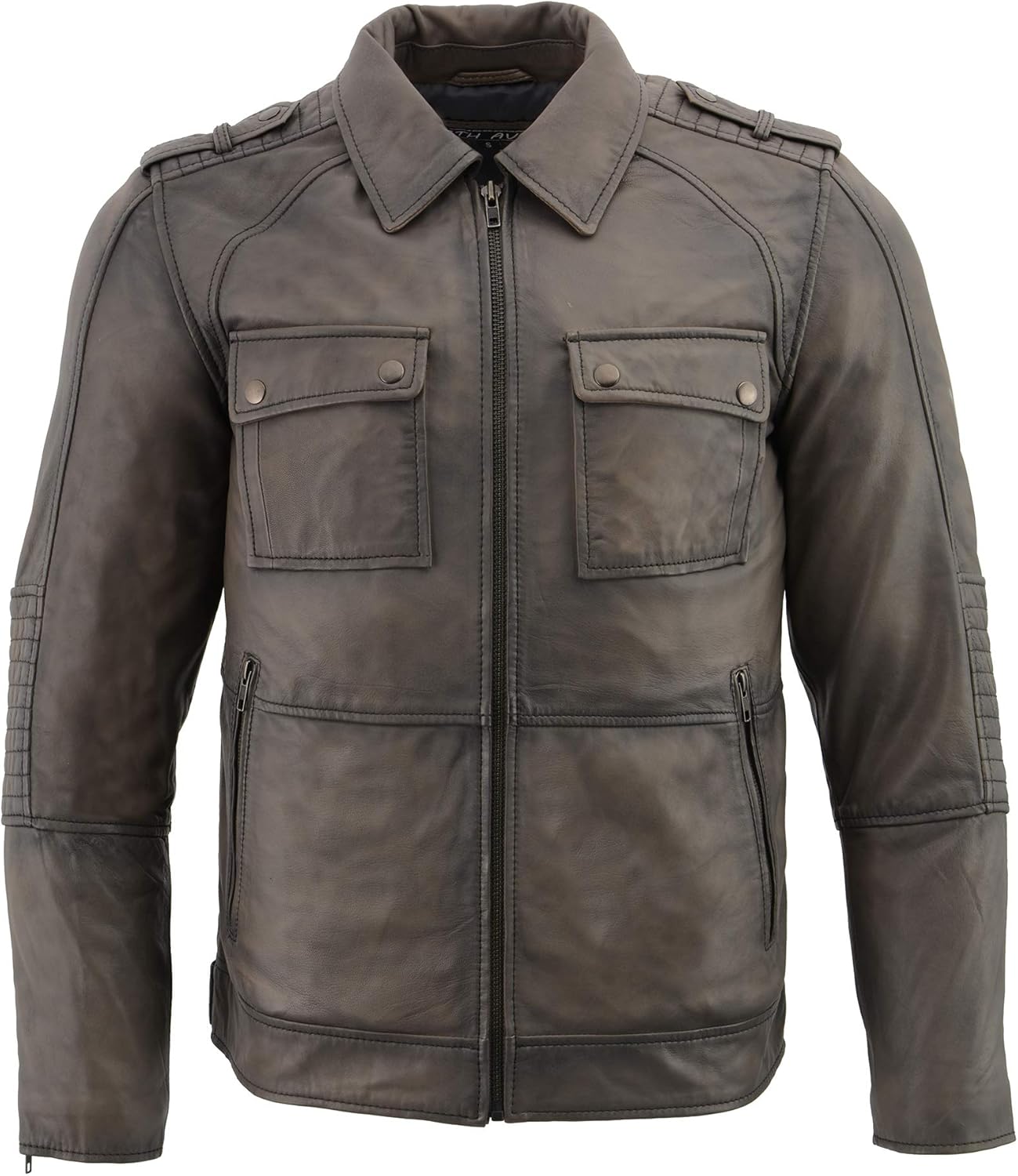 M-BOSS-Men/&rsquo;s 32 inch Patch Pocket Jacket with Shirt Collar and Padded Elbows.-ANTHRACITE-3X