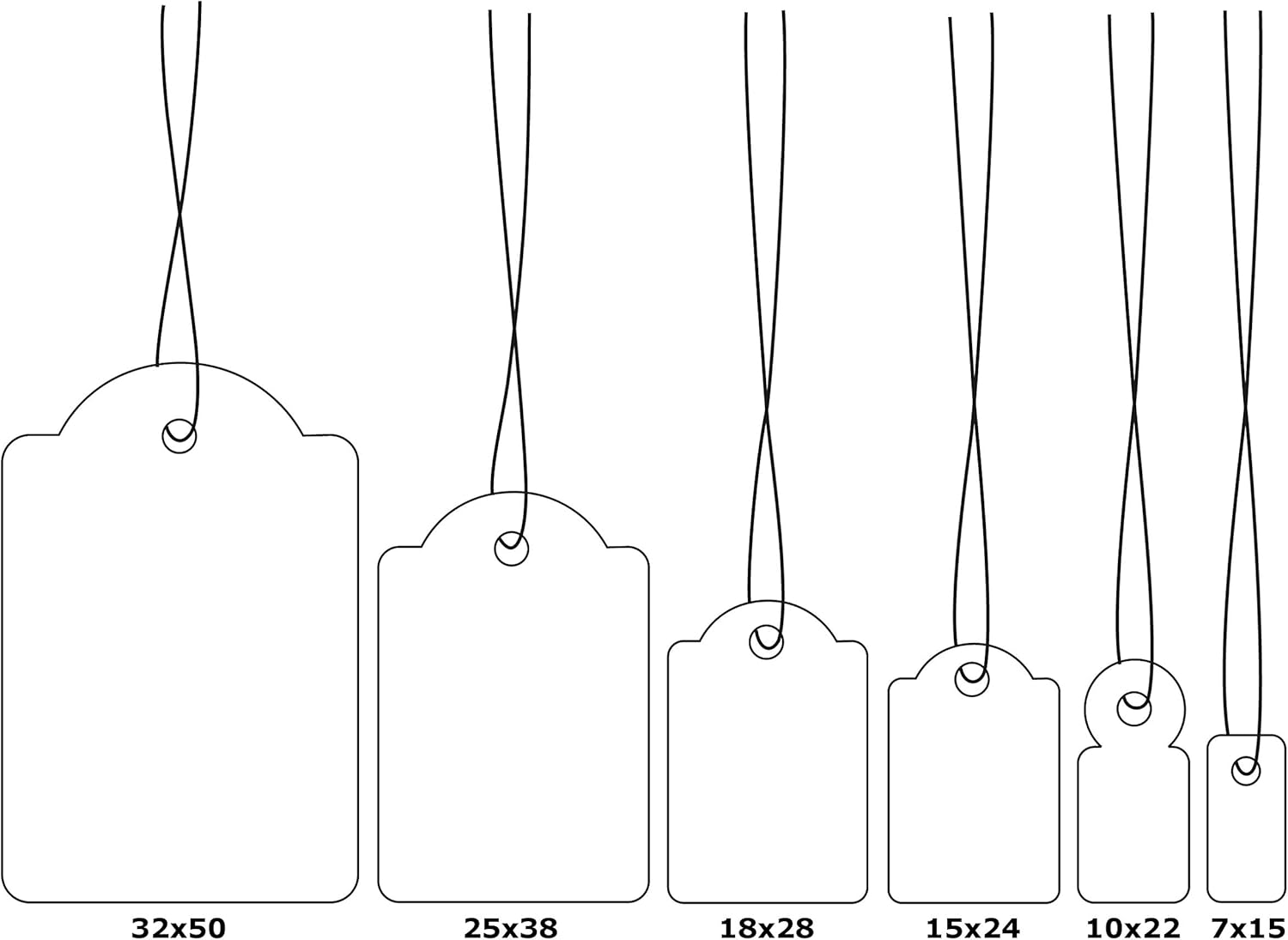 HERMA Hanging Tags with White Thread, 1000 Pieces, 10 x 22 mm, Thread Length approx. 8 cm, Mini Cardboard Price Tags - Image 5