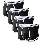 Cinvik Men's Boxer Briefs Underwear Mens Cotton Boxer Briefs No Fly 3D Pouch Comfort 4 Pack-6 Pack Small Medium Large