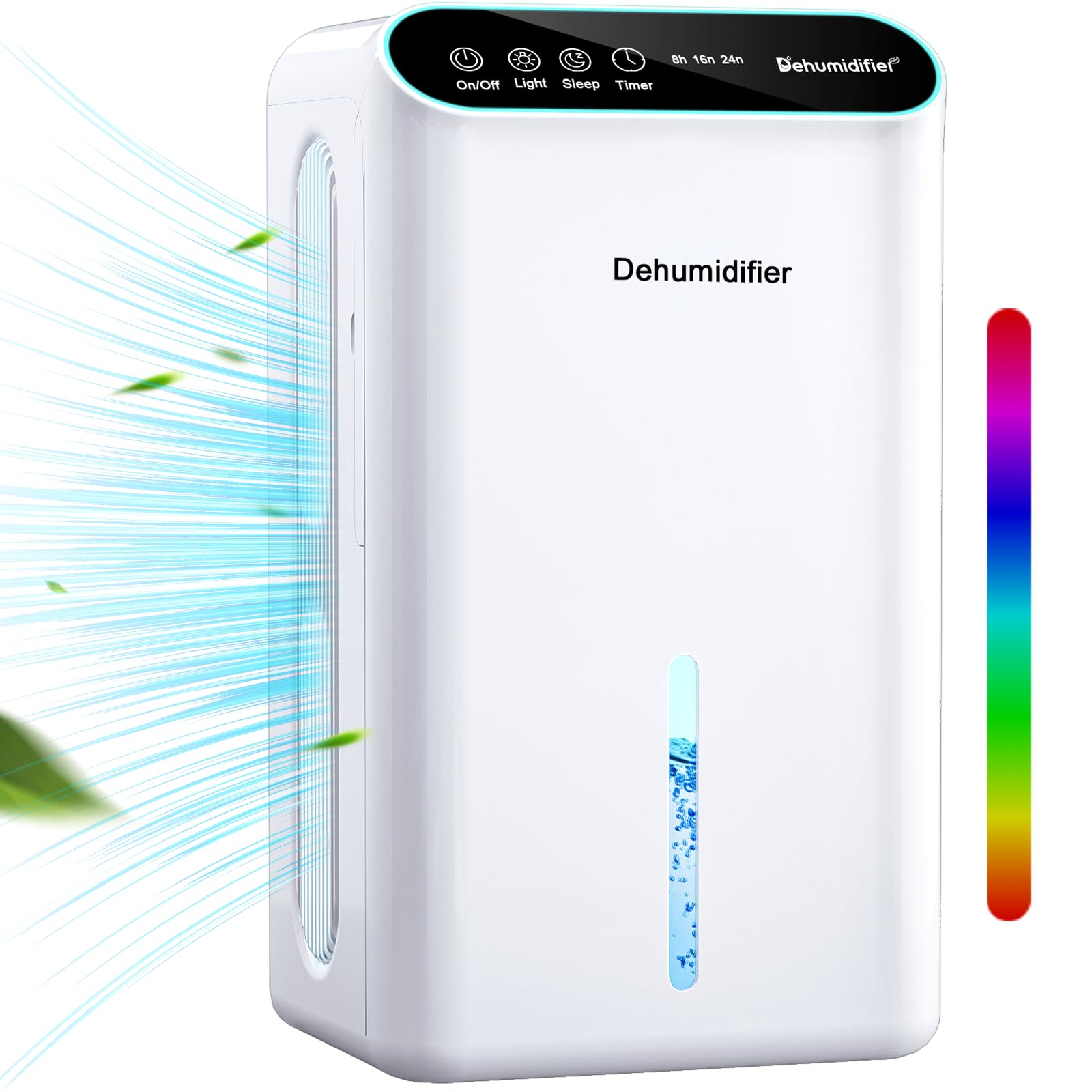 Photo 1 of Dehumidifiers for Home, Up to 800 Sq.ft, 86oz Water Tank, Dehumidifiers for Bedroom with Essential Oil Diffuser, 7 Color LED Light, 24H Timer, Auto Shut-off, Ideal for Bathroom Basement Closet RV