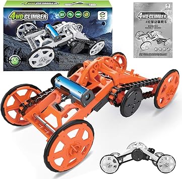 Leoie DIY Assembled Building Blocks Electric Off-Road Climbing Four-Wheel Drive Toy Gift