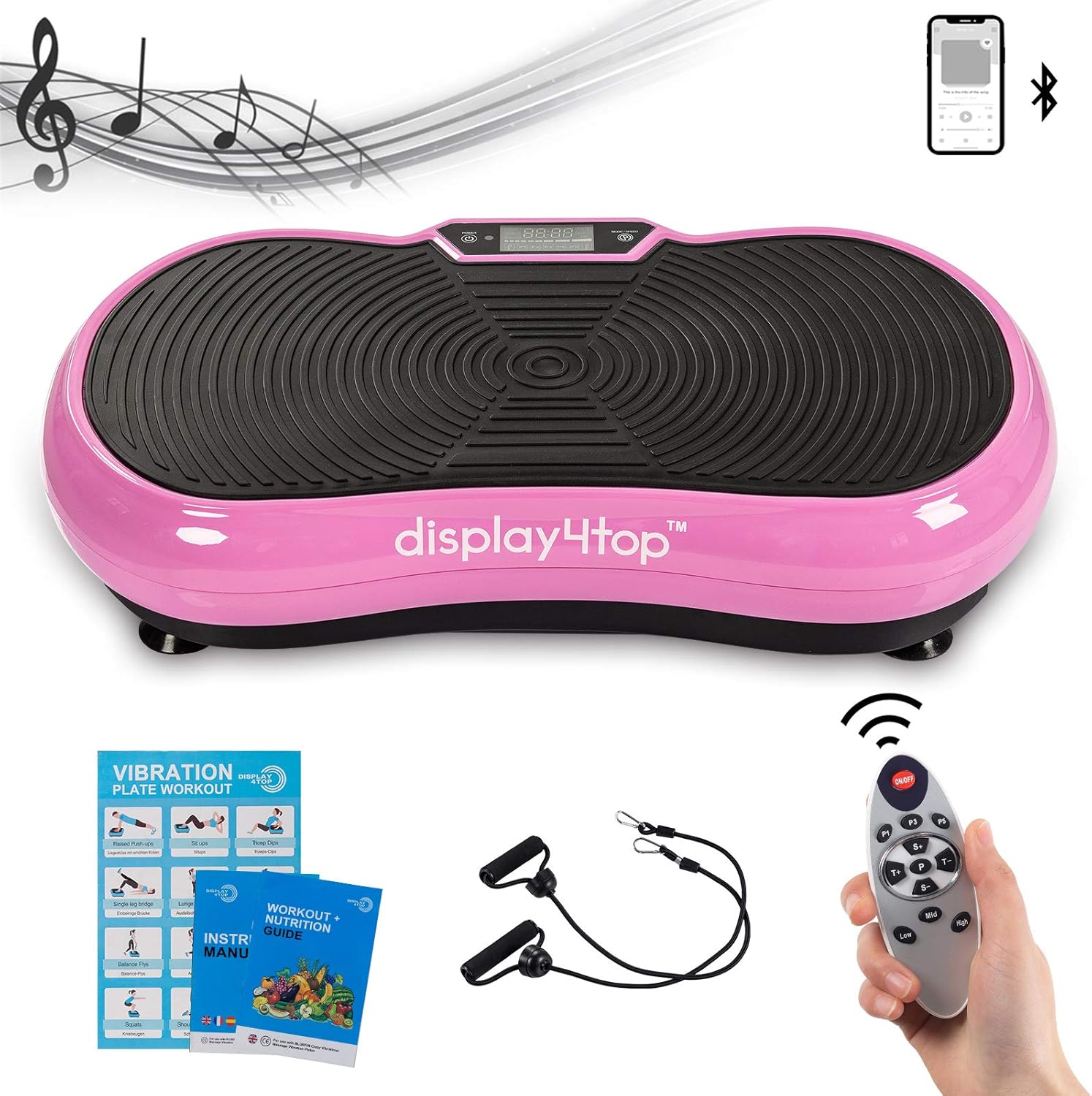 Display4top Ultra Slim Vibration Plate Exercise Machine,5 Programs