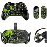 MightySkins Protective Vinyl Skin Decal for Oculus Rift CV1 wrap cover sticker skins Green Distortion