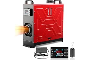 GEARLASSO Diesel Heater, 12V/24V/110V 8KW Parking Heater with Remote Control and LCD Display, 2 Ways Control Fast Heating with Muffle Silencer for Campers RV Truck Boat Bus Car Trailer Garage