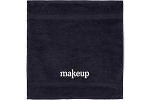 Chakir Turkish Linens Premium Cotton Absorbent Turkish Towels (Washcloth - 6 Piece - Black-Makeup)