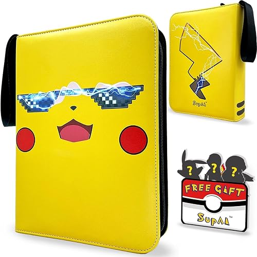 pokemon cards holder binder 4 Mini Album Binders Bundle For - Sleeves Included - Protect Your Deck In Style - Cool Graphics Featuring Your Favorite Pokemon Characters allowing you to store up to 160 cards in Deck Protector sleeves Squirtle Pokémon Card Binder, 4