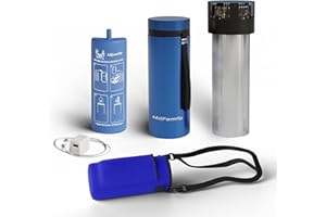 4ALLFAMILY Voyager Auto Shut Off Cooler Travel Case TSA Approved (1–7 Medication Pens) – On–The–Go Medical Cooler with Biogel & USB Charger – Diabetes Travel Case for Insulin & EpiPens (Dark Blue)