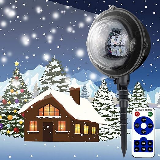 Proiettore Luci Natale Amazon.Sunsetglow Proiettore Luci Led Natale Luce Di Caduta Della Neve Natale Luci Del Proiettore Del Led Rotante Riflettore Per Vigilia Di Capodanno All Aperto Interno Decorazione Del Paesaggio Amazon It Illuminazione