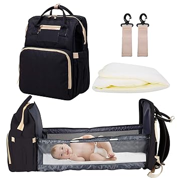 baby portable bed diaper bag backpack with stroller straps