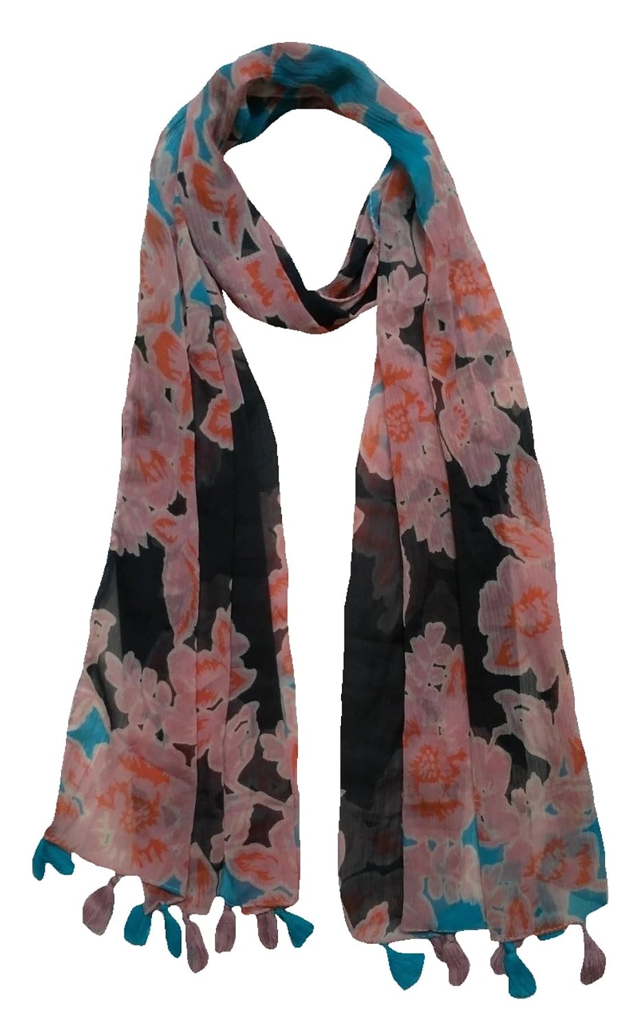 fusfus women's cotton stoles (f0148, multicolour, free size)