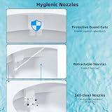Hibbent Bidet Toilet Seat Attachment Dual Nozzle Hot Cold Water Non-Electric view 6