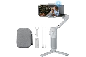 FeiyuTech VB 4SE Kit-Phone Gimbal Stabilizer with Bag,Lighting Enabled Tracking Module, Phone Gimbal for Video Recording,Gesture Control, Fit iPhone&Android,Vertical Shot for YouTube,TikTok,Max 0.69lb