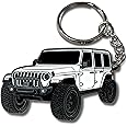 FOUR WHEEL BEAST Jeep Wrangler Keychain - Officially Licensed Jeep Rubicon Accessories JL Key Chain JKU 2024 2023