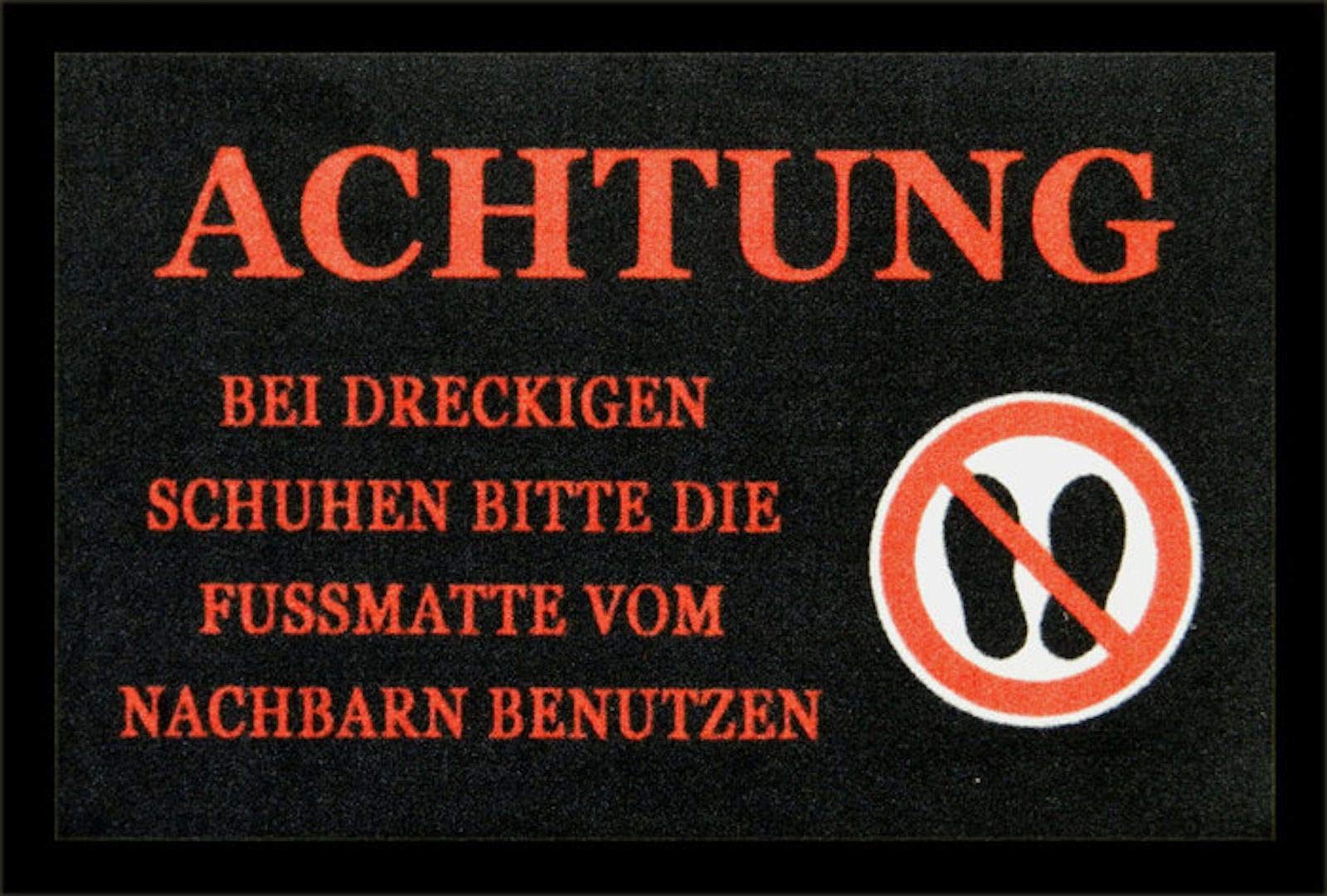 Rockbites Design Doormat, Polyamide, Black, 40 x 60 cm