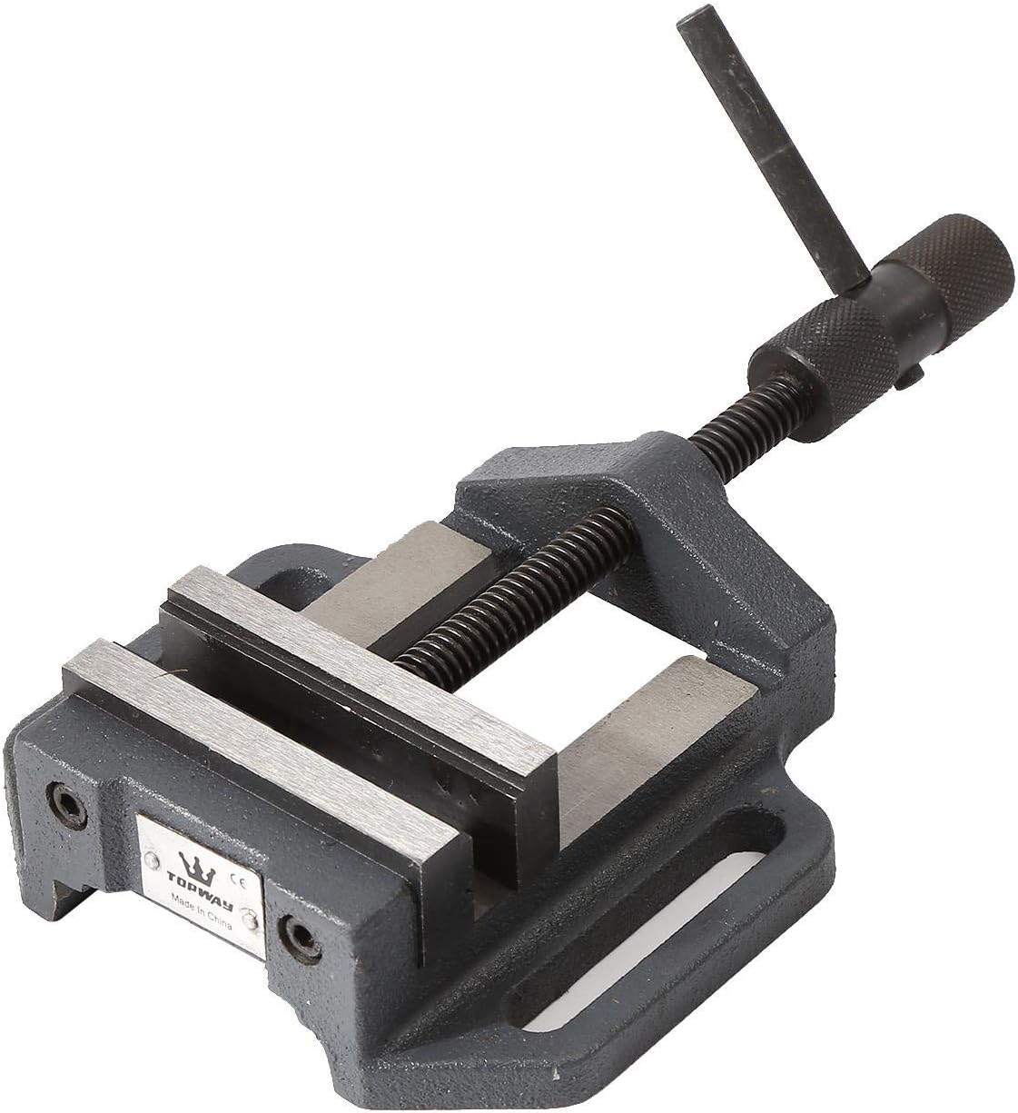 TOPWAY Drill Press Vice 125mm 5 Inch Professional Precision German Type Pillar Bench Drill Vice Clamp for Workshop Milling Machine Machinery Maintenance 403265