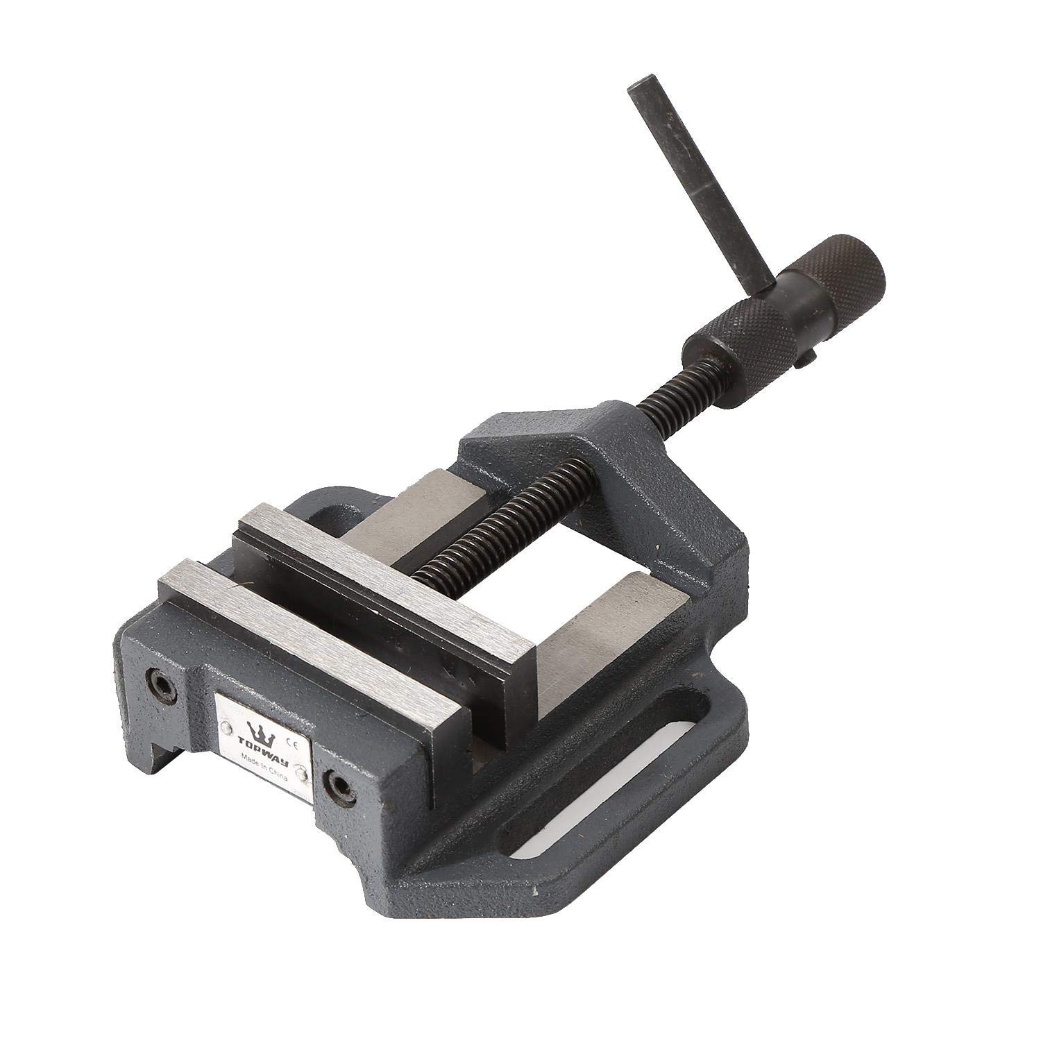 TOPWAY Drill Press Vice 125mm 5 Inch Professional Precision German Type Pillar Bench Drill Vice Clamp for Workshop Milling Machine Machinery Maintenance 403265