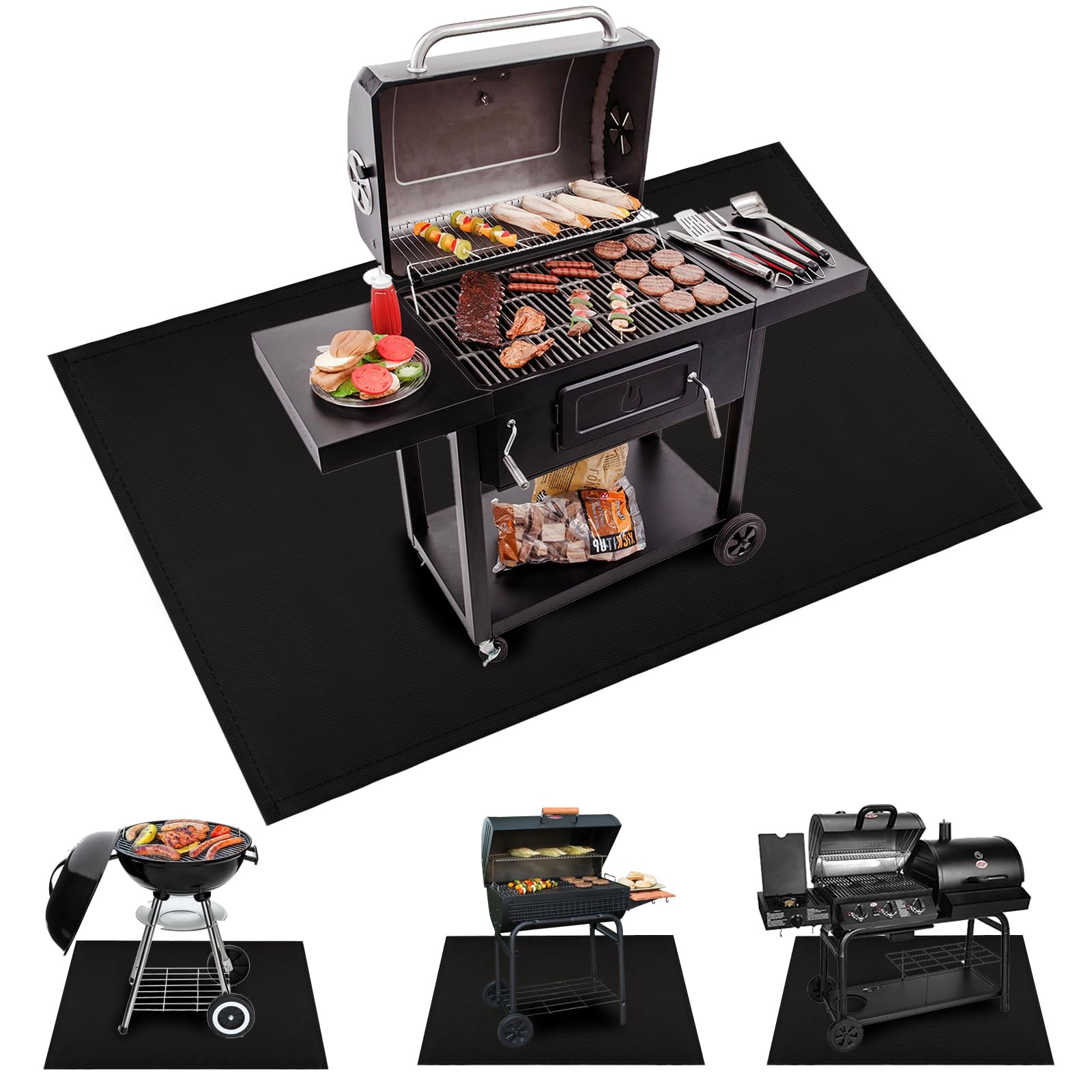 Photo 1 of Fire Pit mat (Square 48''×60'' Black)