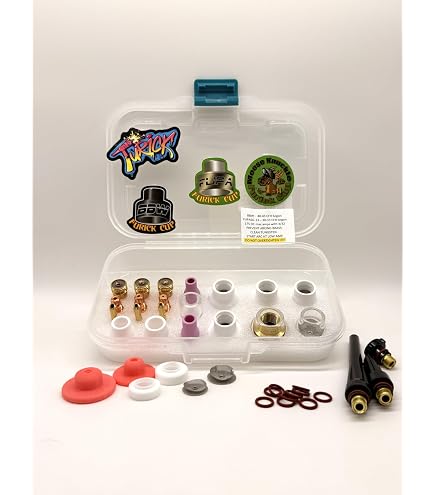 KIT GAS SAVER UGELLO PYREX GRANDE PER TORCIA TIG DI SALDATURA, CK WORLDWIDE KIT GAS SAVER UGELLO PYREX GRANDE PER TORCIA TIG DI SALDATURA, CK WORLDWIDE