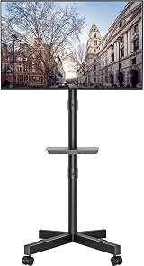 BONTEC Mobile TV Stand on Wheels Rolling TV Cart 23–60in VESA 400x400 view 8