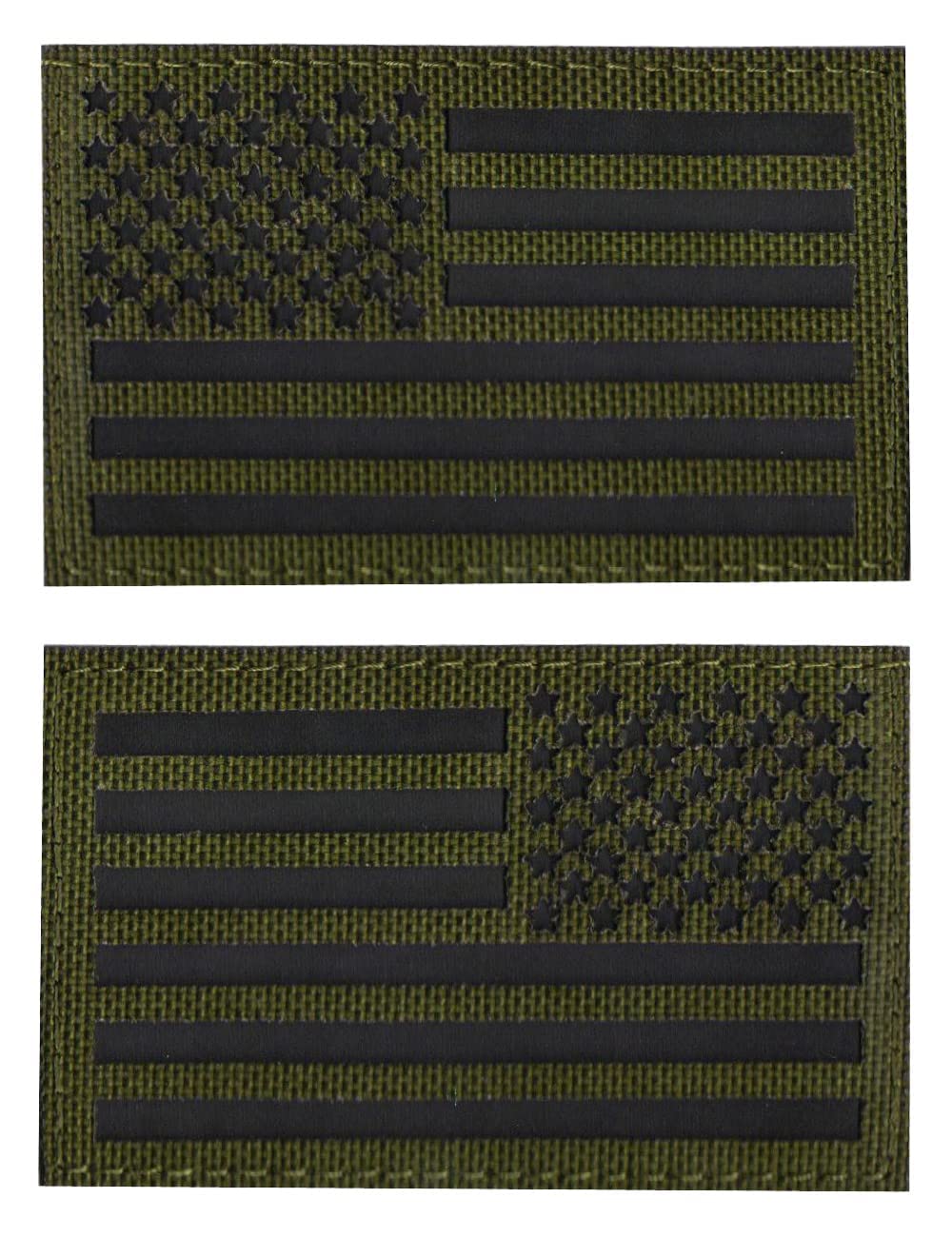 2PCS AliPlus America Flag Patches IR Infrared