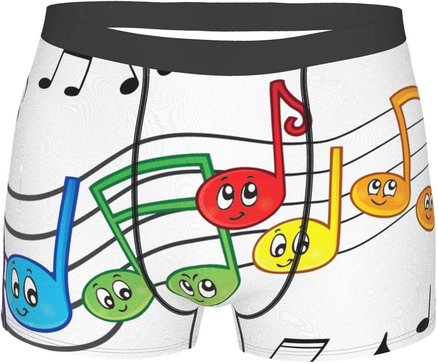 Men's Underwear Cartoon Music Notes_Wps图片 Funny Boxer