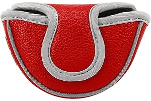 BIG TEETH Small Golf Putter Cover Half Mallet Mini Golf Headcover Club Head Protector Magnetic Closure, Center Shaf & Heel Shafted Putter Headcover for Scotty Cameron Taylormade Odyssey 2 Ball
