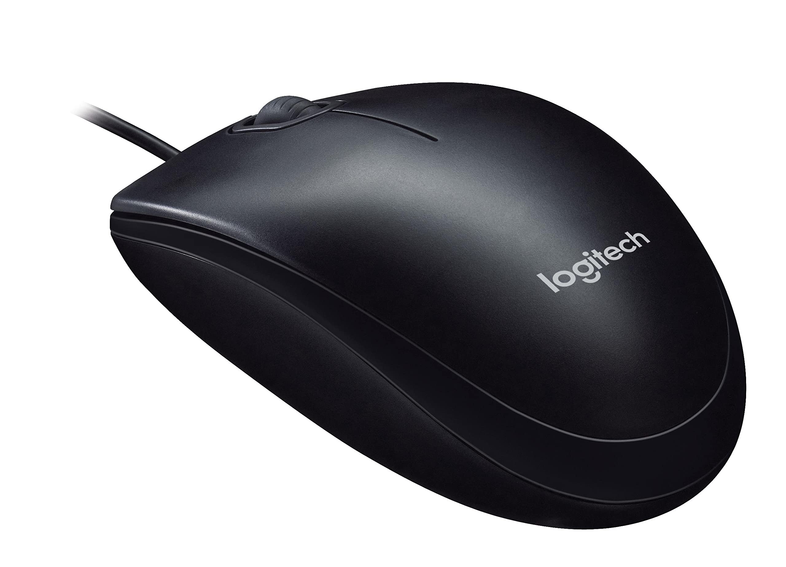 Logitech M90 Maus mit Kabel, 1000 DPI Sensor, USB-Anschluss, 3 Tasten, Für Links und Rechtshänder, PC/Mac - Schwarz 4