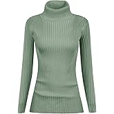 v28 Turtleneck Ribbed Sweaters for Women Cute Sexy Knitted Warm Fitted Sweater