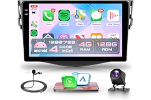 Rimoody 4G+128G Car Stereo for Toyota RAV4 2007-2011 Wireless CarPlay Android Auto, Android 15 Car Radio 9'' in-Cell Touch Sc