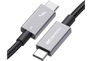 Cable Matters [Intel Certified] Braided 40Gbps Thunderbolt 4 Cable 1m Black, with 240W Charging Power Delivery and 8K Video -