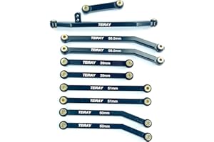 TEIRAY SCX24 Links Upgrades High Clearance RC Crawler Car Steering Rod Tie for AXIAL 1/24 SCX24 AXI00001 C10 AXI00002 Wrangler JLU AXI00006 Bronco (Black)