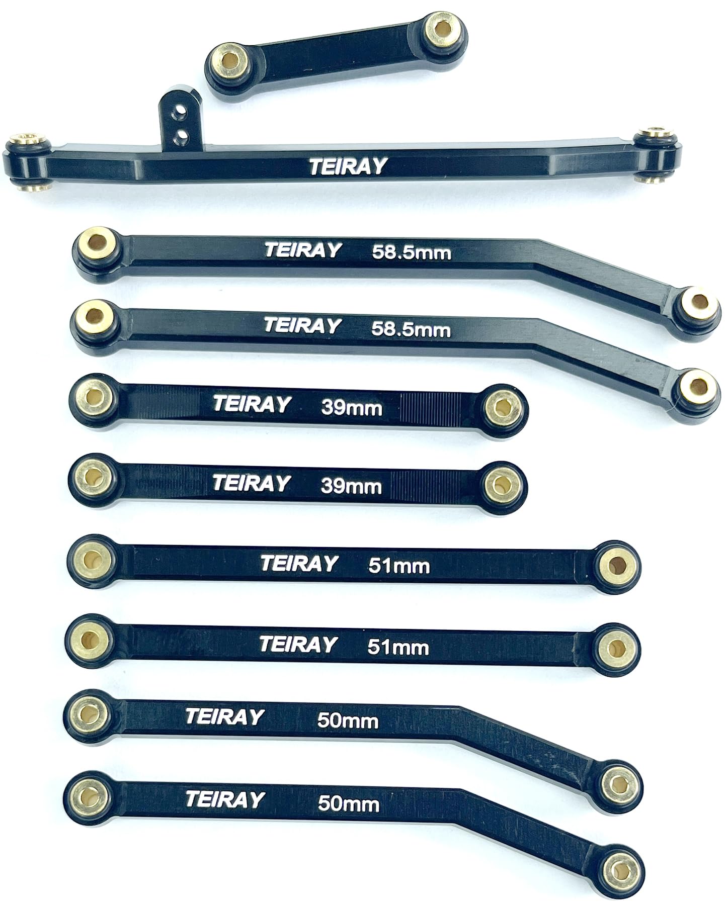 Photo 1 of TEIRAY SCX24 Links Upgrades High Clearance RC Crawler Car Steering Rod Tie for AXIAL 1/24 SCX24 AXI00001 C10 AXI00002 Wrangler JLU AXI00006 Bronco (Black)