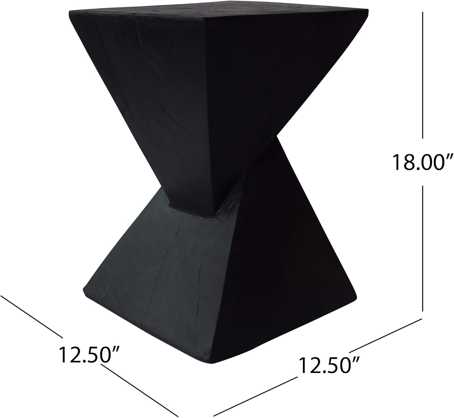 Christopher Knight Home 305832 Kajsa Outdoor Light-Weight Concrete Side Table, Black : Garden & Outdoor
