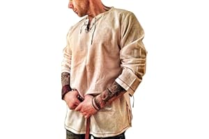 RELA BOTA Men's Fashion Cotton Linen Shirt Long Sleeve Solid Color Ethnic Beach Yoga Top
