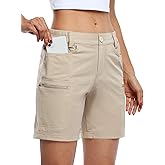 Willit Women's Hiking Golf Shorts Stretch Qucik Dry with Cargo Pockets Water Resistant Outdoor Summer