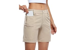 Willit Women's Hiking Golf Shorts Stretch Qucik Dry with Cargo Pockets Water Resistant Outdoor Summer