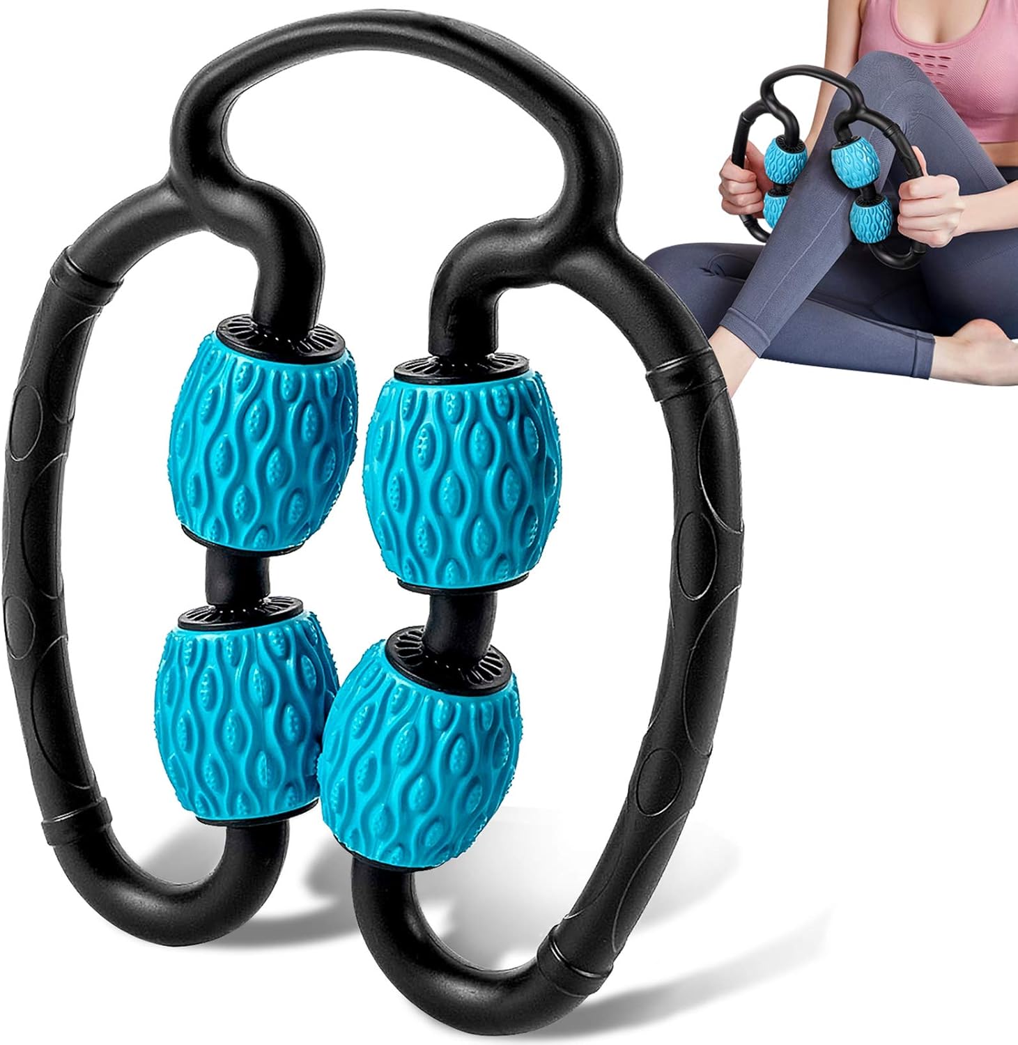 M MILY SPORT Massage Roller, Leg Rollers for Muscles Foam Roller Massager Muscle Roller for Legs, Arm Myofascial Fascial After Workout Exercise Muscle Soreness Pain Relieve (Blue): Sports & Outdoors