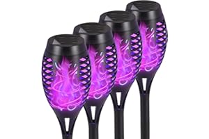 UNI PNR Solar Torch Lights for Garden Decor, 4Pack 12 LED Solar Lights for Outside & 20.5'' Waterproof Solar Lights, Flame Torch Solar Lights Outdoor for Patio Path Yard Decorations
