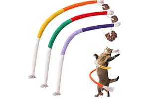 MintCat Cat Toys Sisal Rope with Natural Catnip, 3PCS Cat Chew Toy for Cats, Safe Teeth Cleaning Toy for Indoor Cats Kittens, Interactive Cat Nip Kicker Kitty Toys for All Breeds 27.5 Inches