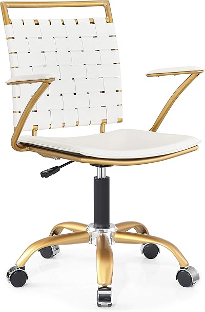 White And Gold Computer Chair / White Office Chair Cute Gallery Wall