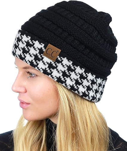 houndstooth winter hat