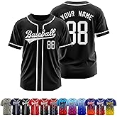 Custom Baseball Jersey Stitched Printed Personalized Name Number Team Button Down Shirts Sports Uniform for Men Women Youth