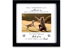 KCRasan Memorial Picture Frame for Pet Loss Gift - Remembrance Frame for Dog or Cat with Sympathy Tribute Keepsake(9x9 frame)