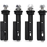 Mounting Pins for Recovery Boards, 4PCS 17mm Traction Boards Mounting Pins Safety Mount Pins Set for MaxTrax MKII LITE and Mini Recovery Traction Boards, 360 Degree Rotatable