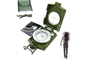 AOBIALEN Multifunctional Aiming Navigation Luminous Compass, Multifunctional Military Aiming Navigation Compass with Inclinometer, Military Aiming Navigation Compass with Inclinometer