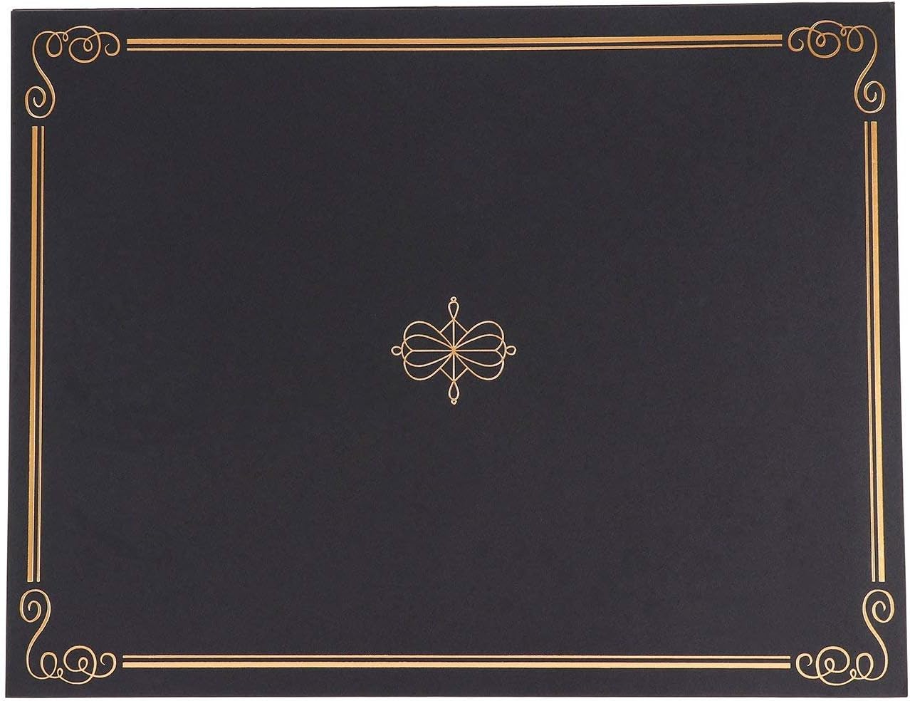 Certificate Holders, Diploma and Document Cover with Gold Foil Border, Letter Size Awards (Black, 11 x 8.5 in., 24 Pack) : Office Products